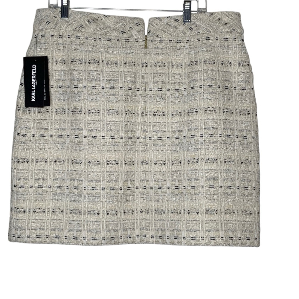 Karl Lagerfeld faux wrap skirt with sparkly threading. Size 12 NWT - Picture 2 of 9